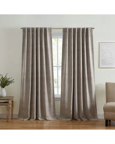 Elrene Vittoria Paisley Printed Blackout Curtain Panel In Neutral
