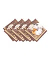 Elrene Wheatland Harvest Fall Napkins 17" X 17", Set Of 4 In Multi