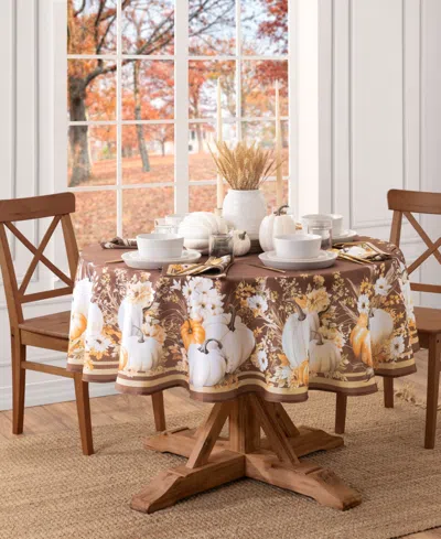 Elrene Wheatland Harvest Fall Oval Tablecloth, 60" X 84" Oval In Multi