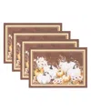 Elrene Wheatland Harvest Fall Placemats 13" X 19", Set Of 4 In Multi