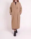 Elsa Esturgie Hetre Coat In Camel In Multi