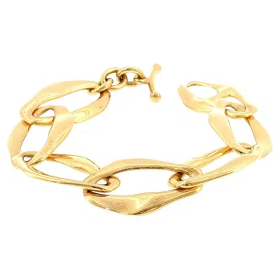 Pre-owned Elsa Peretti Tiffany & Co.  Aegean 18k Yellow Gold Toggle Link Bracelet