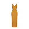 Elsava Women's Gold Lina Yellow Sequin Dress In Gold