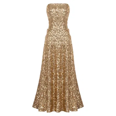 Elsava Women's Golden Long Dress