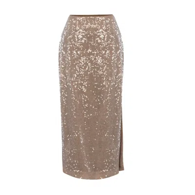Elsava Women's Lume Silver Sequin Skirt In Metallic