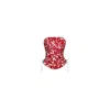 Elsava Women's Red Velvet Flame Corset