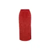 Elsava Women's Riva Red Sequin Skirt