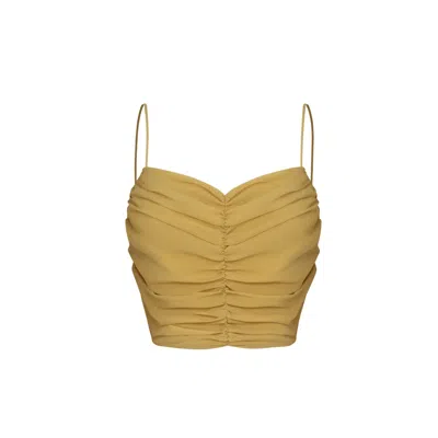 Elsava Women's Rushed Bloom Top Yellow