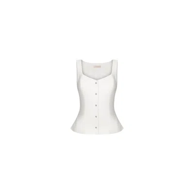 Elsava Women's White  Swan Vest