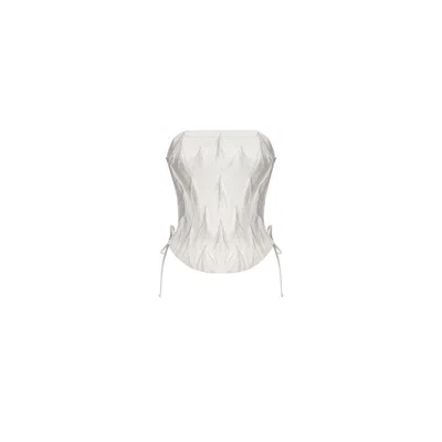 Elsava Women's Woven Feather Corset - Snow White