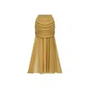 Elsava Women's Yellow Grace Ruched Skirt In Yellow