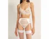 Else Bella Garterbelt In Ivory In Multi