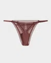 Else Bella Lace String Thong In Merlot