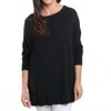 Elsie & Zoey Halsey Dolman Sweater In Black In Black