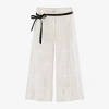 ELSY GIRLS IVORY COTTON GUIPURE LACE TROUSERS