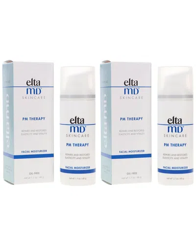 Eltamd 2 Pack Pm Therapy Facial Moisturizer 1.7oz Airless Pump In Transparent