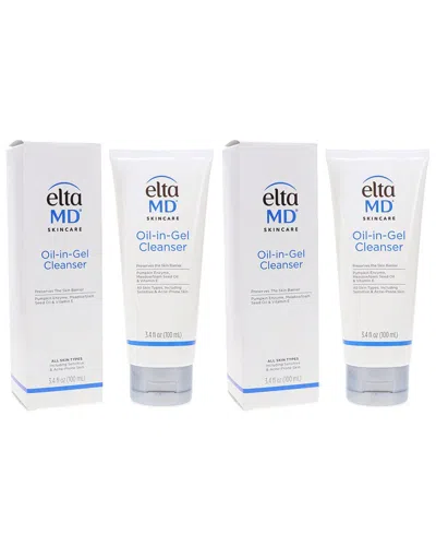 Eltamd 3.4oz Oil In Gel Cleanser Pack Of 2 In White
