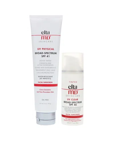 Eltamd 4.7oz Uv Clear Tinted Facial Sunscreen Combo Pack In Transparent