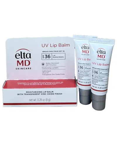 Eltamd Unisex 0.56oz Uv Lip Balm Broad-spectrum Spf 36 Pack Of 2 In Transparent