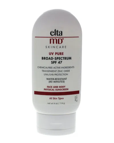 Eltamd Unisex 4oz Uv Pure Face And Body Physical Sunscreen Spf 47 In Transparent