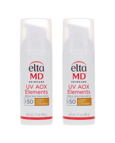 Eltamd Uv Aox Elements Broad Spectrum Spf 50 Tinted Face Sunscreen 1.7oz 2 Pack
