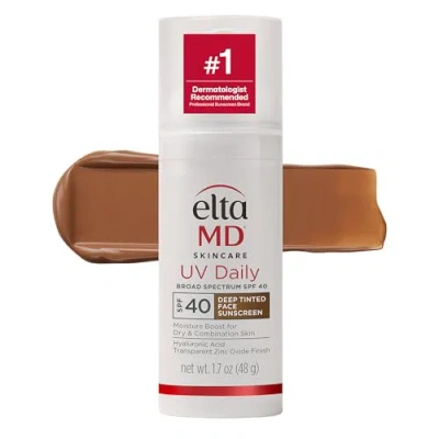 Eltamd Uv Daily Deep Tinted Spf 40 Face Sunscreen Moisturizer With Zinc Oxide In Brown