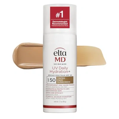 Eltamd Uv Daily Hydration+ Tinted Face Sunscreen With Transparent Zinc Oxide And Hyaluronic Acid In White