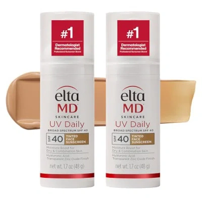 Eltamd Uv Daily Tinted Spf 40 Face Sunscreen Moisturizer With Zinc Oxide In Transparent