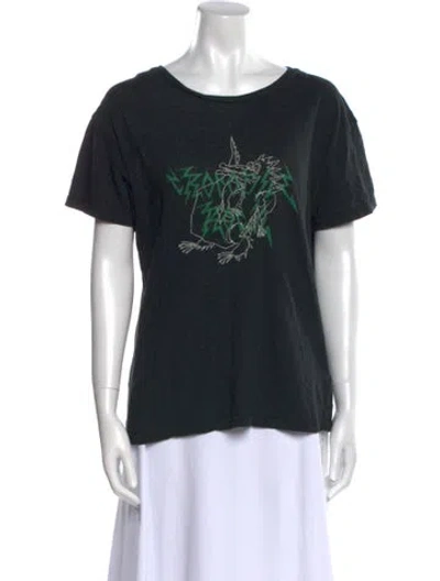 Pre-owned Elton John For Realisation Graphic Print Crew Neck T-shirt In Black