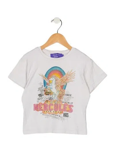 Pre-owned Elton John For Realisation Babies' Toddler Girls' Patterned T-shirt In White