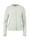 Elune Mode Women's Blue Classic Crew Cardigan _ Misty Sage