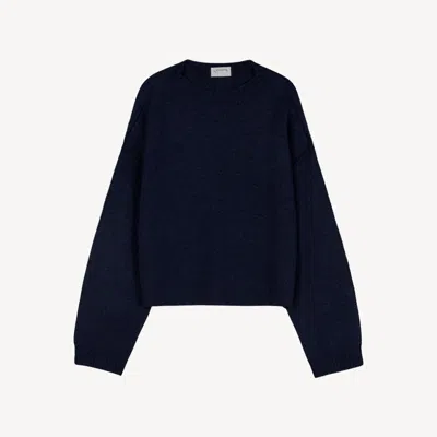 Elune Mode Women's Blue Crewneck Knit _ Navy Melange