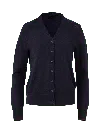 Elune Mode Women's Blue V-neck Cardigan _ Midnight Navy