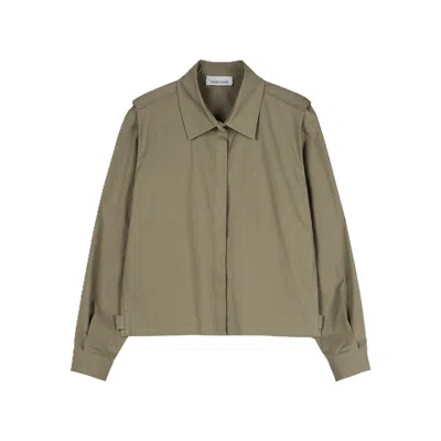 Elune Mode Women's Brown Classic Shacket _ Khaki