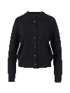 Elune Mode Women's Classic Crew Cardigan _ Black