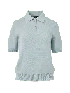 Elune Mode Women's Classic Knit Polo _ Horizon Blue