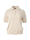 Elune Mode Women's Neutrals Classic Knit Polo _ Pale Nougat