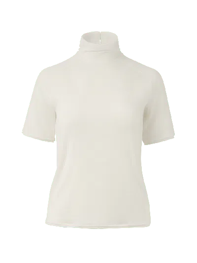 Elune Mode Women's Soft High-neck _ Off White