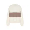 Elune Mode Women's White Back Panel Knit _ Cream In White