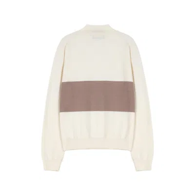 Elune Mode Women's White Back Panel Knit _ Cream