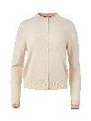 Elune Mode Women's Yellow Classic Crewneck Cardigan _ Pale Nougat