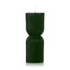Éluwa Studio Joso Short Ridged Candle, 11 Oz. In Dark Green