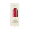 Éluwa Studio Molua Tapered Swirl Candles, Set Of 3 In Red
