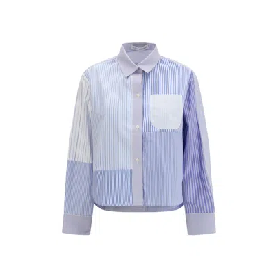 E.l.v Denim E.l.v. Denim Blue Cotton Pattern Women's Shirt