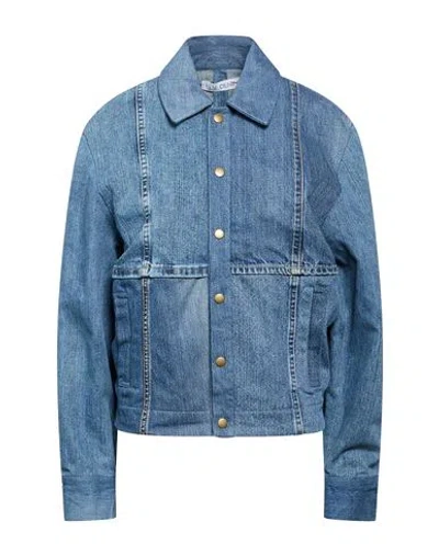 E.l.v Denim E. L.v. Denim Woman Denim Outerwear Blue Size S Cotton, Elastane