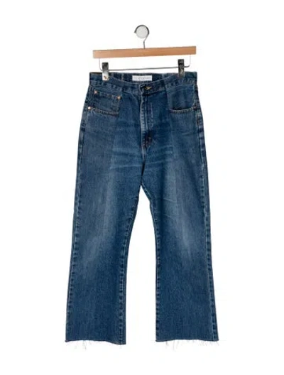Pre-owned E.l.v Denim High-rise Flared Jeans In Blue