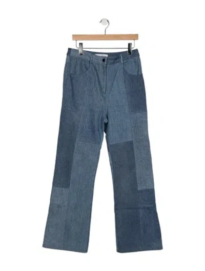 Pre-owned E.l.v Denim High-rise Flared Jeans In Blue