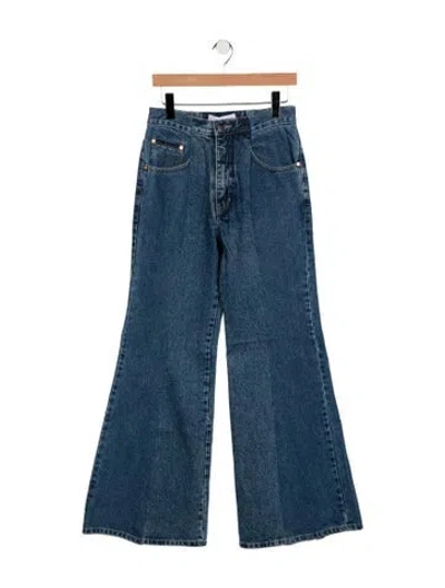 Pre-owned E.l.v Denim High-rise Flared Jeans In Blue