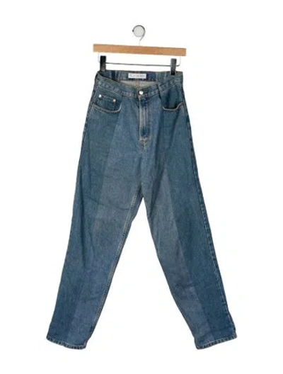 Pre-owned E.l.v Denim High-rise Straight Leg Jeans In Blue