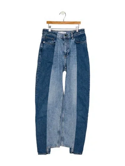Pre-owned E.l.v Denim High-rise Straight Leg Jeans In Blue